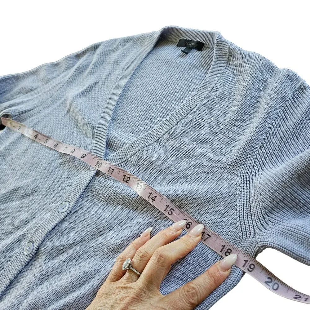 J.Crew Women's Lilac Purple Cotton Cardigan Size M - Picture 7 of 11